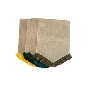 Set of 4 Blank Burlap Garden Flags 12x18 Pennant with Ruffle